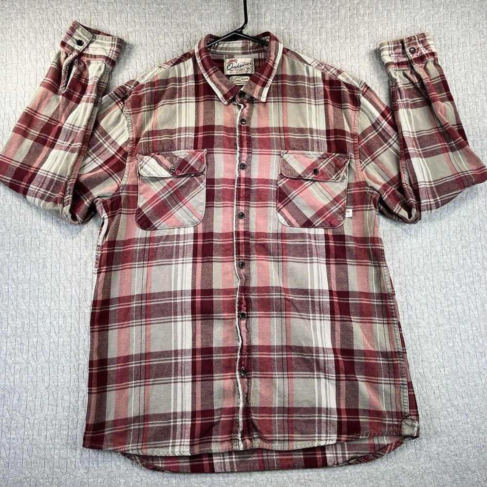 Quicksilver‎ vintage Y2K Modern Fit Men's shirt (XL) plaid flannel button up